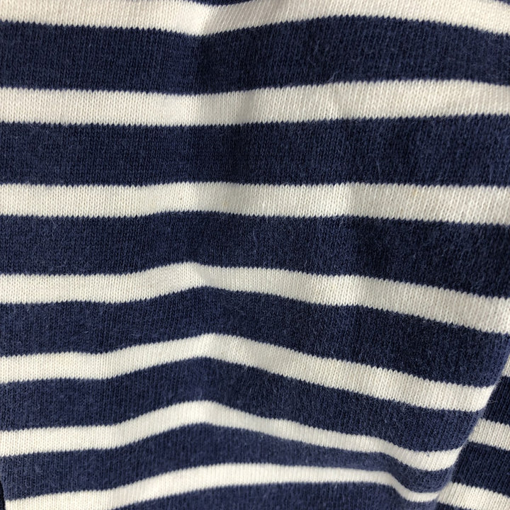 Vintage 80s-90'S Saint James striped long-sleeved T-shirt, Made in France, Men's XL cotton navy blue type Vintage Second Hand