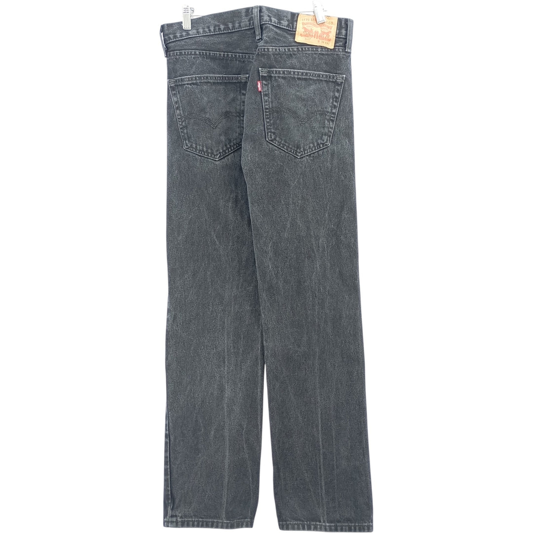 Levi's 505 Black Denim Tapered Denim Pants for Men, W31 equivalent cotton black type Vintage Second Hand