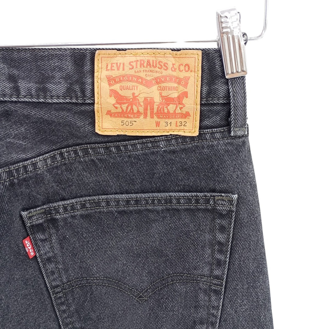 Levi's 505 Black Denim Tapered Denim Pants for Men, W31 equivalent cotton black type Vintage Second Hand