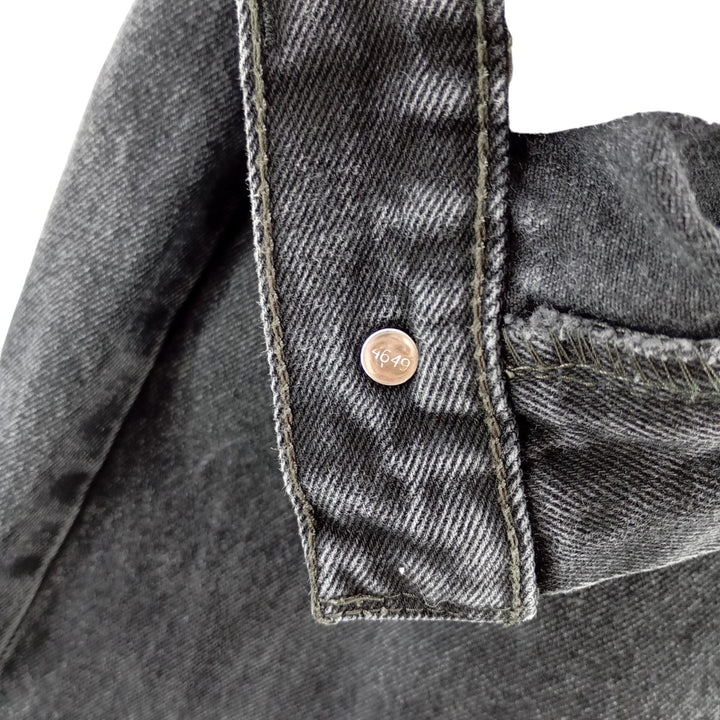 Levi's 505 Black Denim Tapered Denim Pants for Men, W31 equivalent cotton black type Vintage Second Hand
