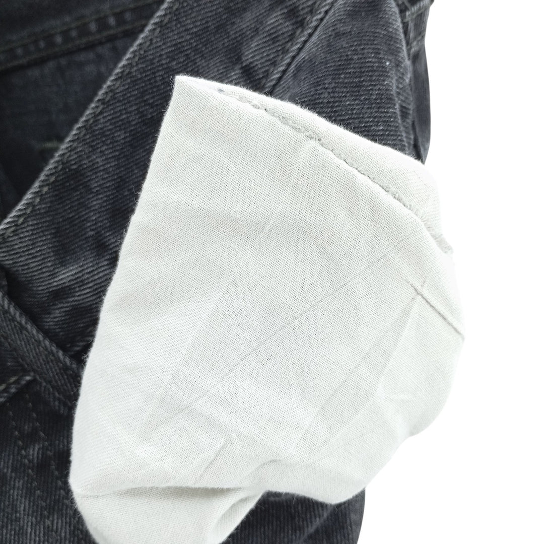 Levi's 505 Black Denim Tapered Denim Pants for Men, W31 equivalent cotton black type Vintage Second Hand