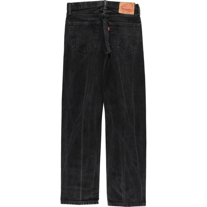 Levi's 505 Black Denim Tapered Denim Pants for Men, W30 equivalent cotton black type Vintage Second Hand
