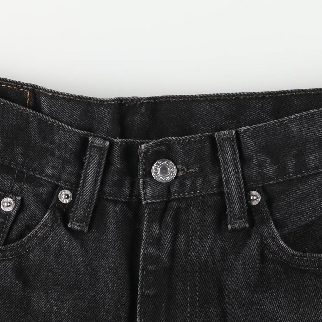 Levi's 505 Black Denim Tapered Denim Pants for Men, W30 equivalent cotton black type Vintage Second Hand
