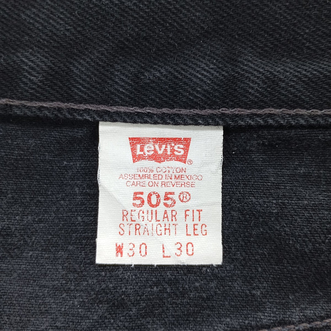 90'S Levi's 505-0260 Black Denim Tapered Denim Pants, Men's, Size W29, Vintage cotton black type Vintage Second Hand