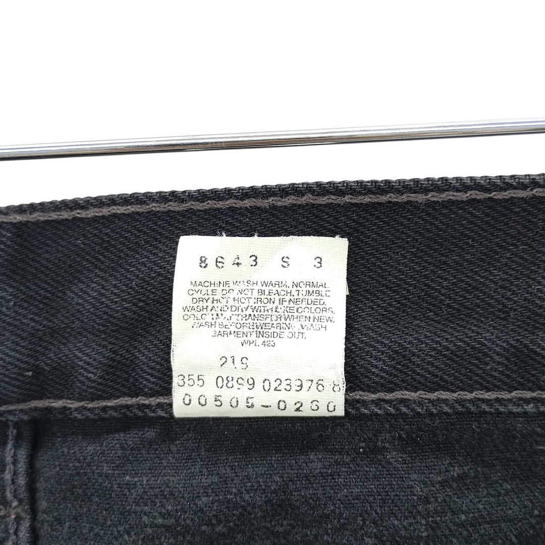 90'S Levi's 505-0260 Black Denim Tapered Denim Pants, Men's, Size W29, Vintage cotton black type Vintage Second Hand