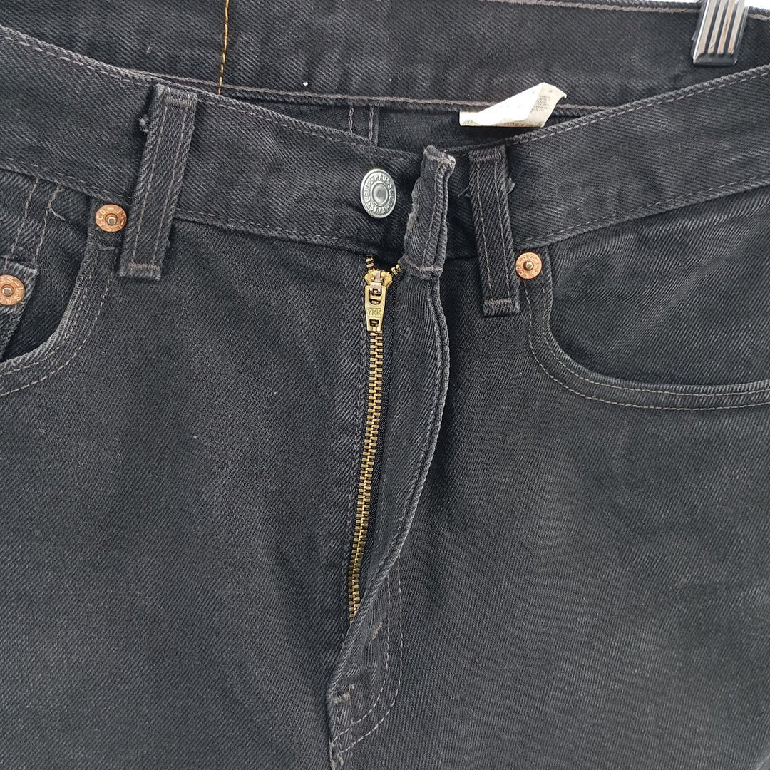 90'S Levi's 505-0260 Black Denim Tapered Denim Pants, Men's, Size W29, Vintage cotton black type Vintage Second Hand