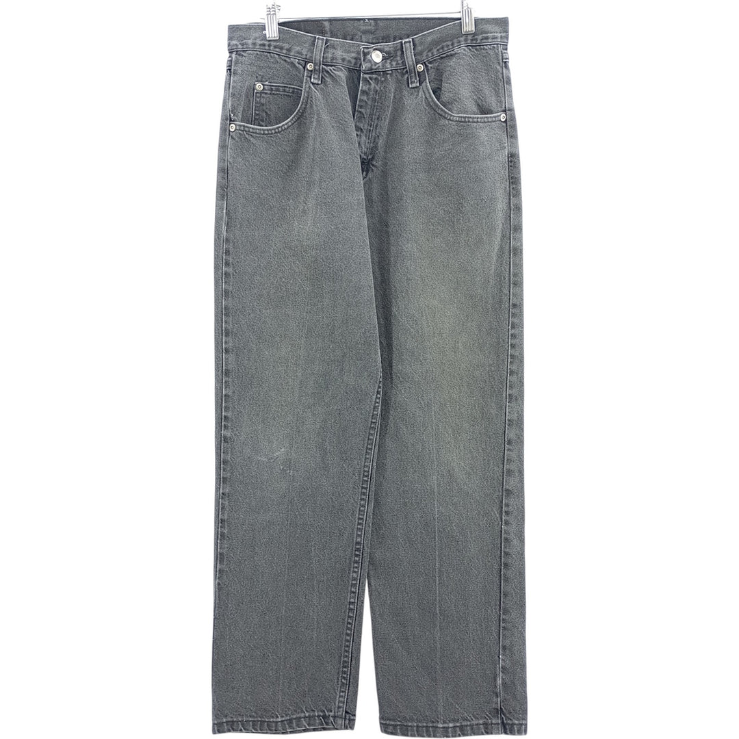 Wrangler Black Denim Straight Denim Pants Men's W32 cotton black type Vintage Second Hand