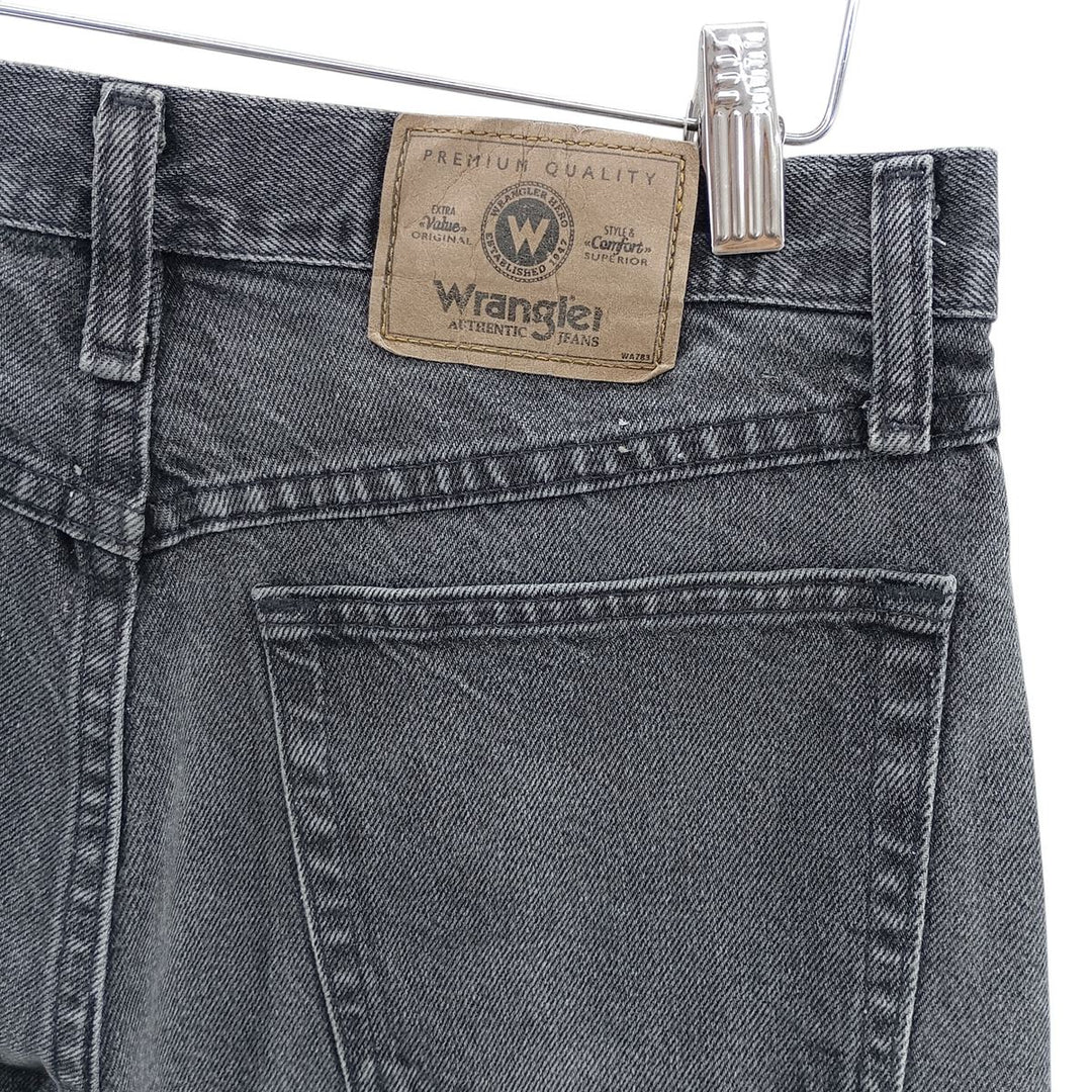 Wrangler Black Denim Straight Denim Pants Men's W32 cotton black type Vintage Second Hand