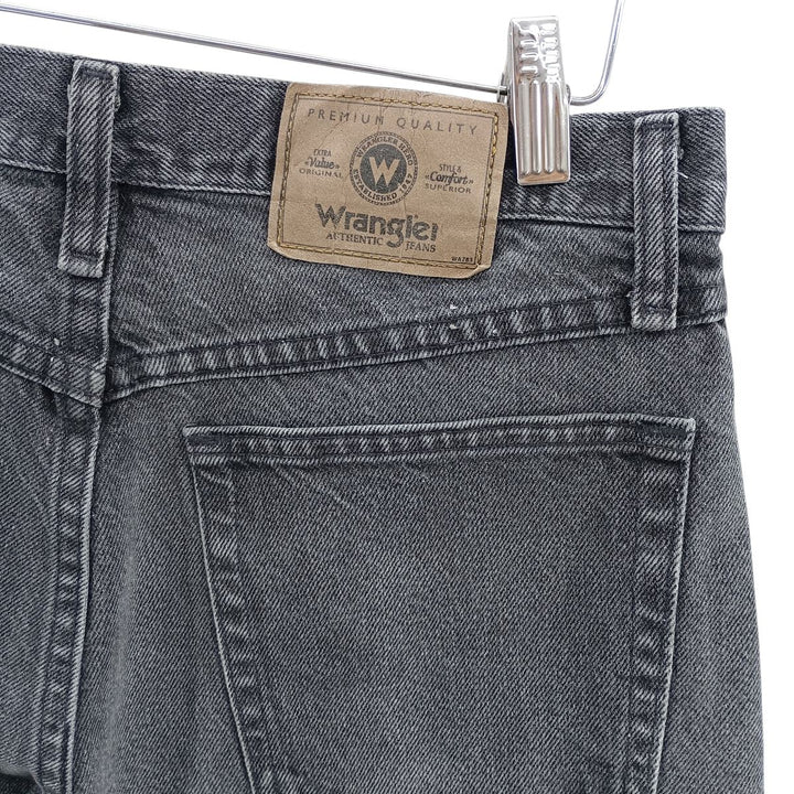 Wrangler Black Denim Straight Denim Pants Men's W32 cotton black type Vintage Second Hand