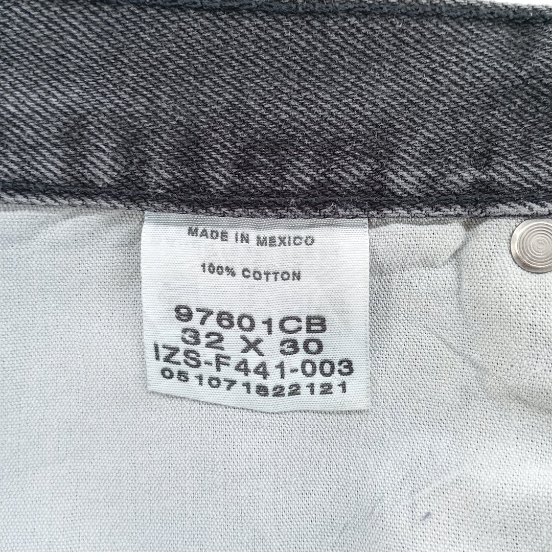 Wrangler Black Denim Straight Denim Pants Men's W32 cotton black type Vintage Second Hand