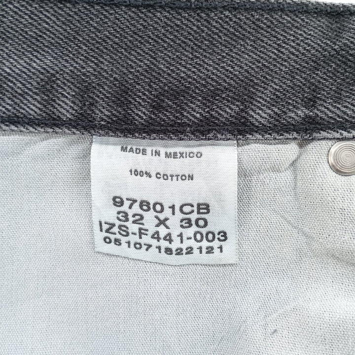 Wrangler Black Denim Straight Denim Pants Men's W32 cotton black type Vintage Second Hand