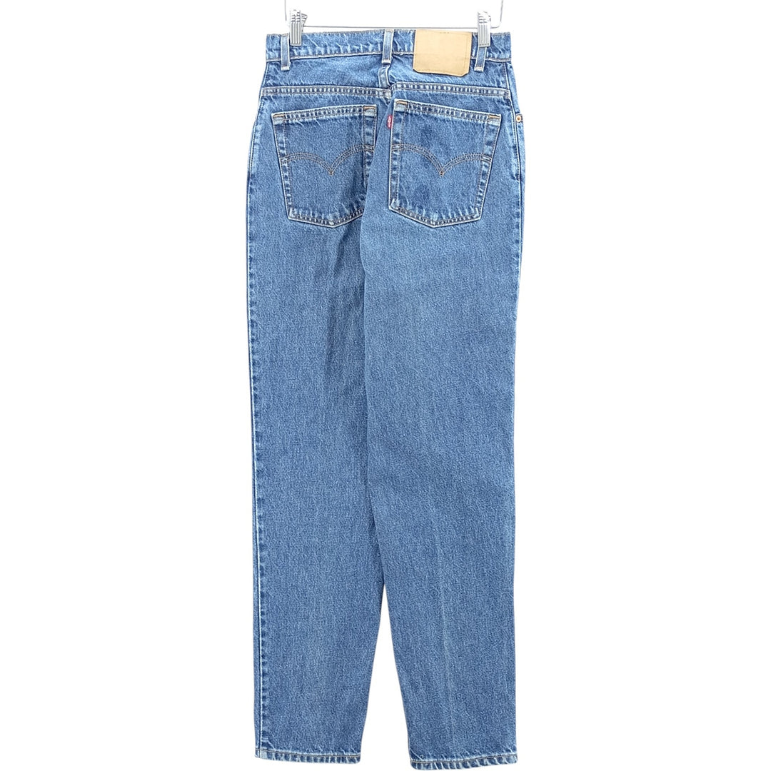 90'S Levi's 15551-4537 Relaxed Fit Tapered Leg Denim Pants, Made in USA, Women's Size L (W28) cotton blue type Vintage Second Hand