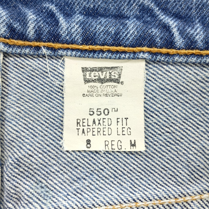 90'S Levi's 15551-4537 Relaxed Fit Tapered Leg Denim Pants, Made in USA, Women's Size L (W28) cotton blue type Vintage Second Hand