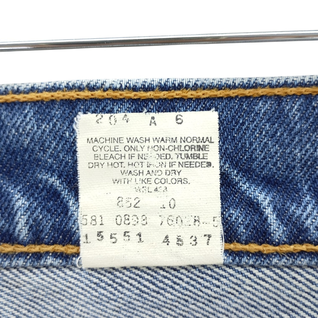 90'S Levi's 15551-4537 Relaxed Fit Tapered Leg Denim Pants, Made in USA, Women's Size L (W28) cotton blue type Vintage Second Hand