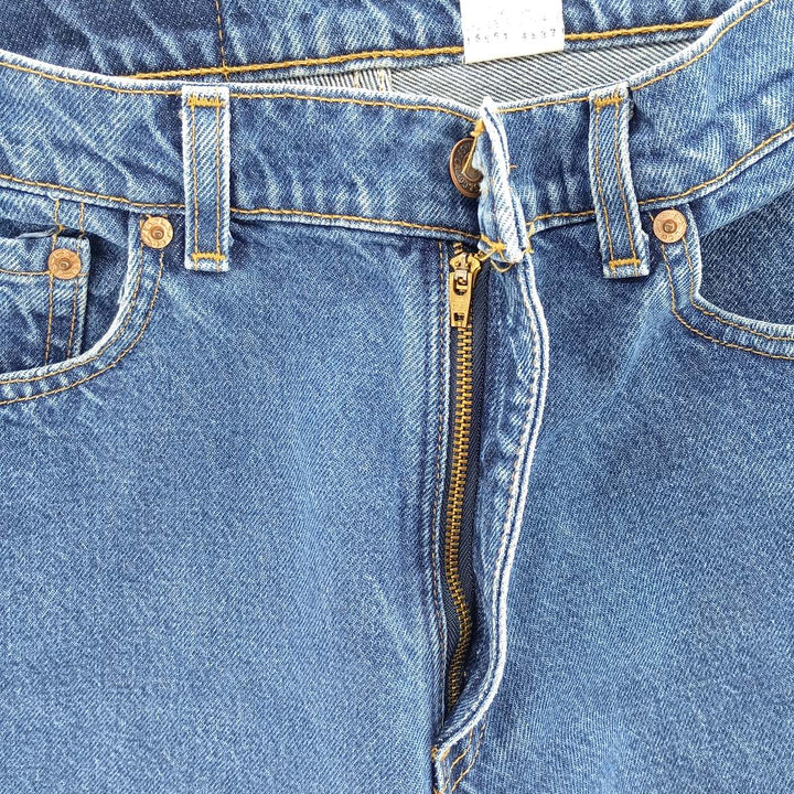 90'S Levi's 15551-4537 Relaxed Fit Tapered Leg Denim Pants, Made in USA, Women's Size L (W28) cotton blue type Vintage Second Hand