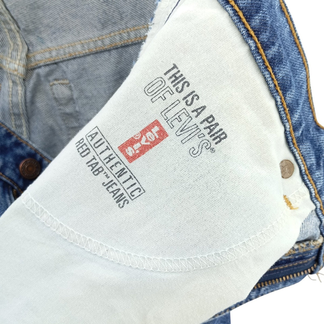 90'S Levi's 15551-4537 Relaxed Fit Tapered Leg Denim Pants, Made in USA, Women's Size L (W28) cotton blue type Vintage Second Hand