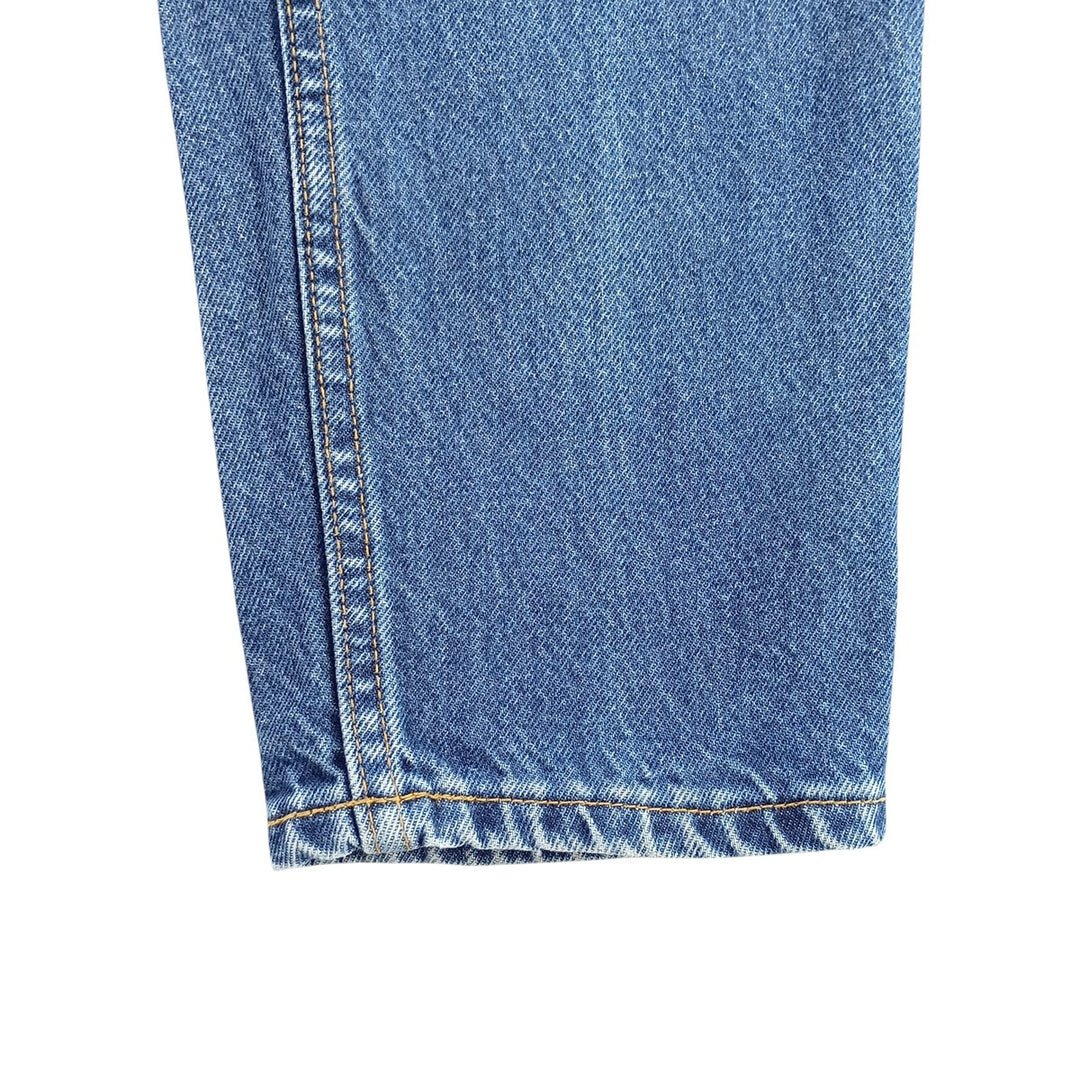 90'S Levi's 15551-4537 Relaxed Fit Tapered Leg Denim Pants, Made in USA, Women's Size L (W28) cotton blue type Vintage Second Hand
