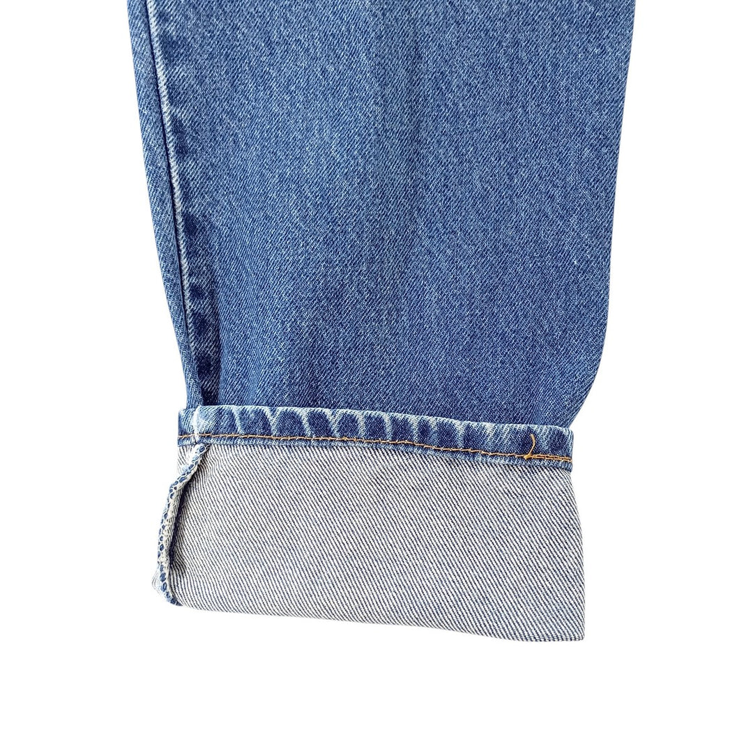 90'S Levi's 15551-4537 Relaxed Fit Tapered Leg Denim Pants, Made in USA, Women's Size L (W28) cotton blue type Vintage Second Hand