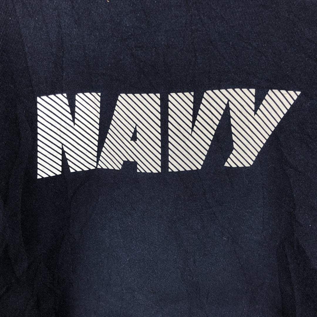 2000'S Soffe US Navy Pullover Hoodie, Made in USA, Men's Size Small cotton navy blue type Vintage Second Hand