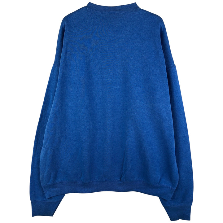 2000'S Fruit of the Loom College Character Sweatshirt, Men's XXL cotton blue type Vintage Second Hand