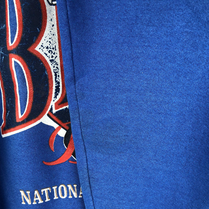 90'S Fruit of the Loom Buffalo Bills Print Sweatshirt, Made in USA, Men's Size Large, Vintage cotton blue type Vintage Second Hand