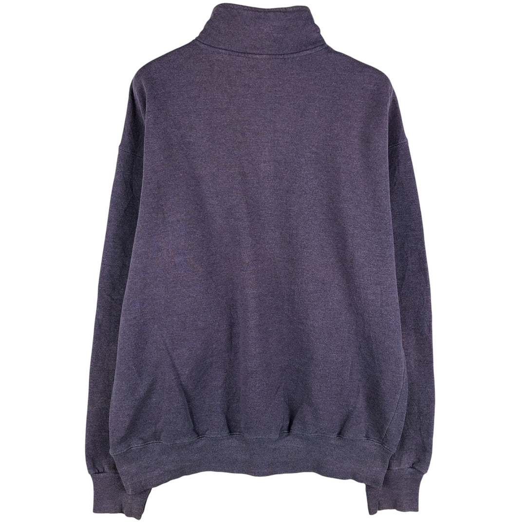 90'S Russell Half Zip Sweatshirt, Men's L Size Vintage polyester navy blue type Vintage Second Hand