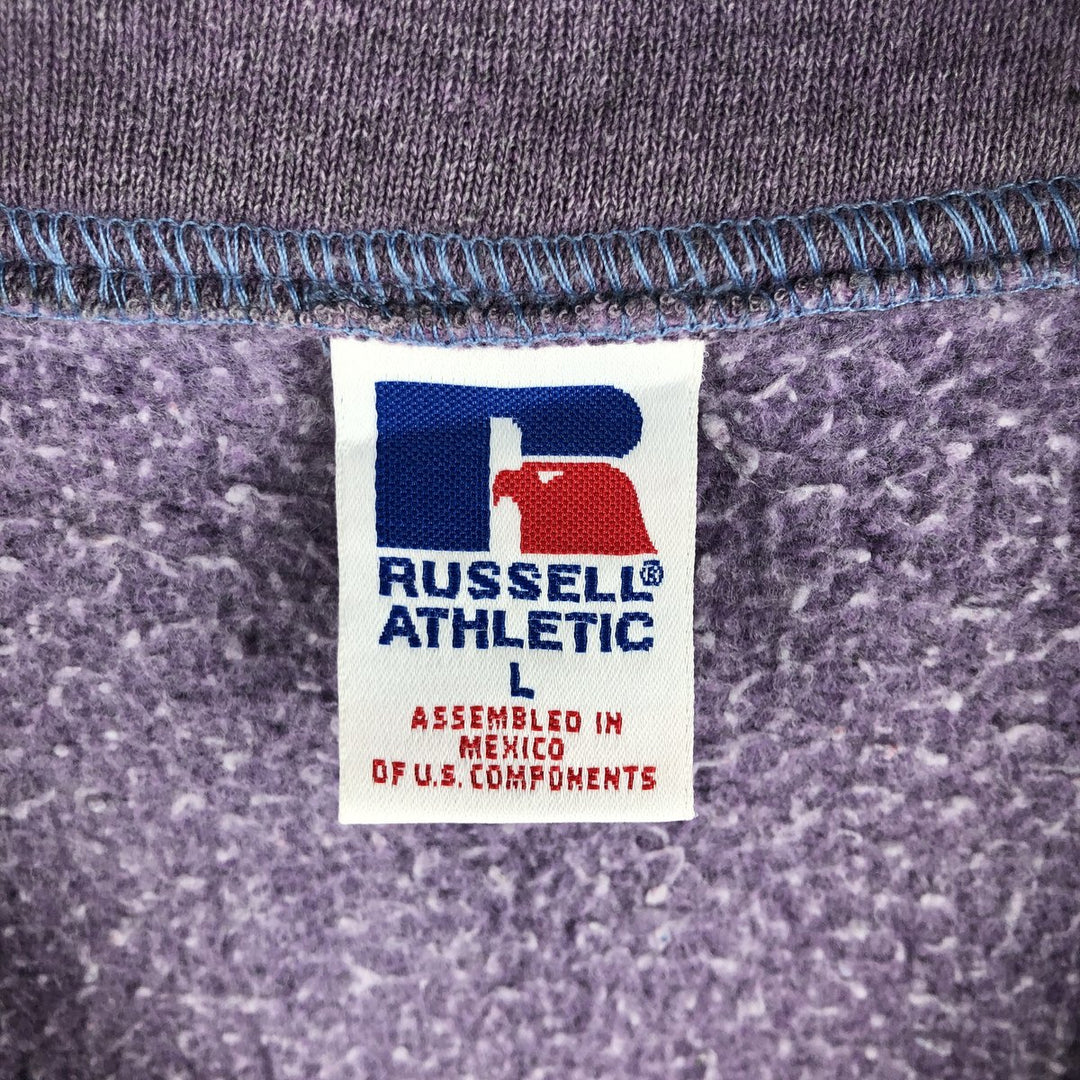 90'S Russell Half Zip Sweatshirt, Men's L Size Vintage polyester navy blue type Vintage Second Hand