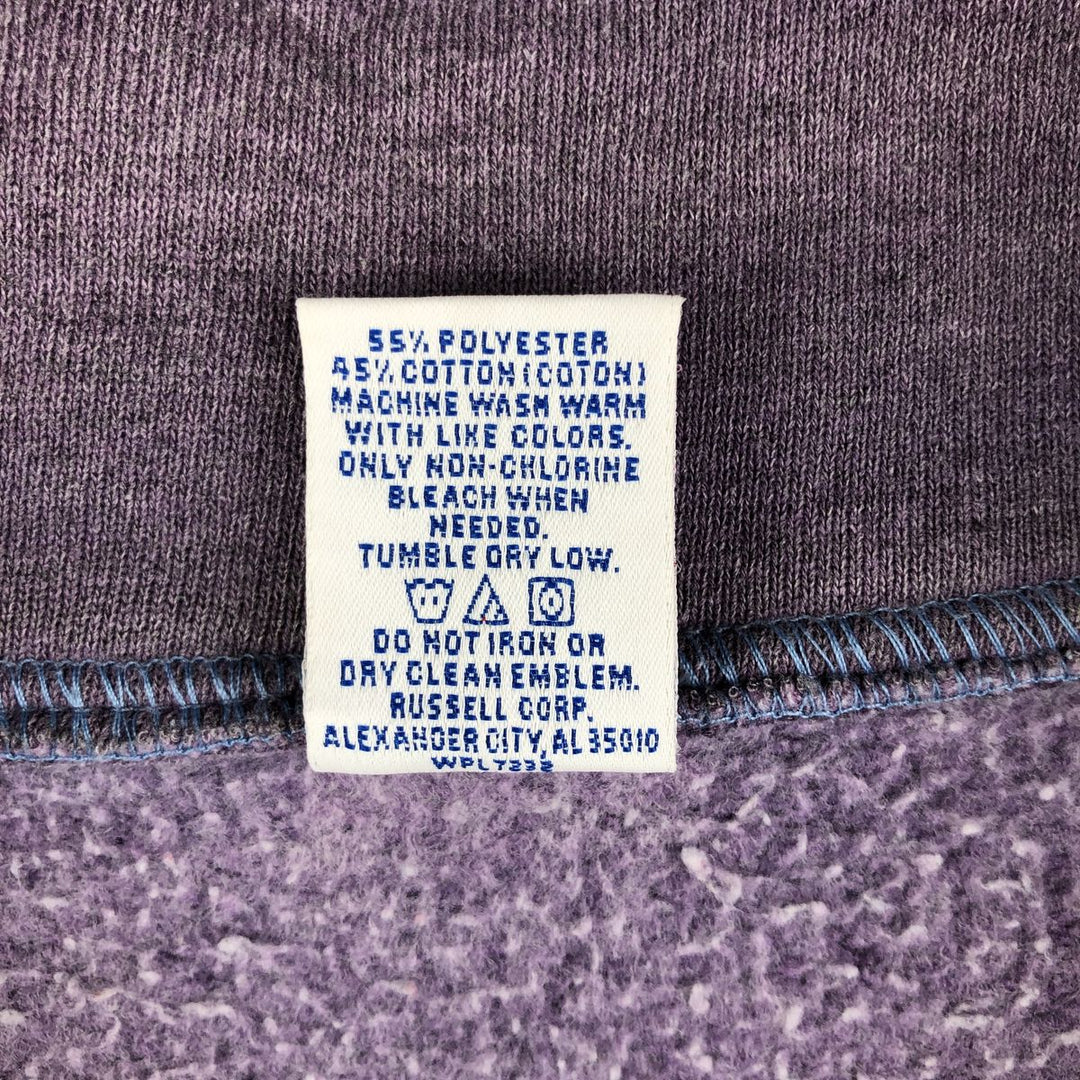 90'S Russell Half Zip Sweatshirt, Men's L Size Vintage polyester navy blue type Vintage Second Hand