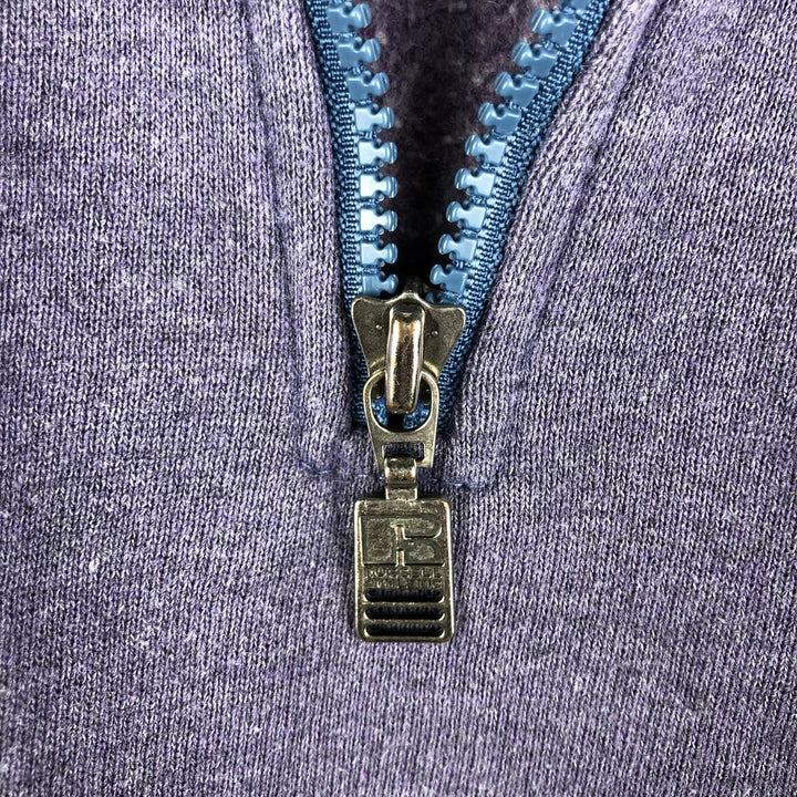 90'S Russell Half Zip Sweatshirt, Men's L Size Vintage polyester navy blue type Vintage Second Hand