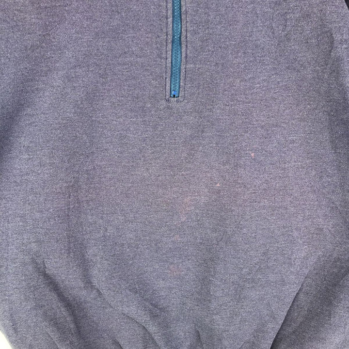 90'S Russell Half Zip Sweatshirt, Men's L Size Vintage polyester navy blue type Vintage Second Hand