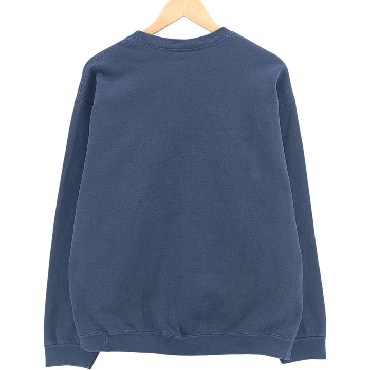 PLUMA Heavyweight Fleece Solid Color Blank Sweatshirt, Men's Size XL cotton navy blue type Vintage Second Hand