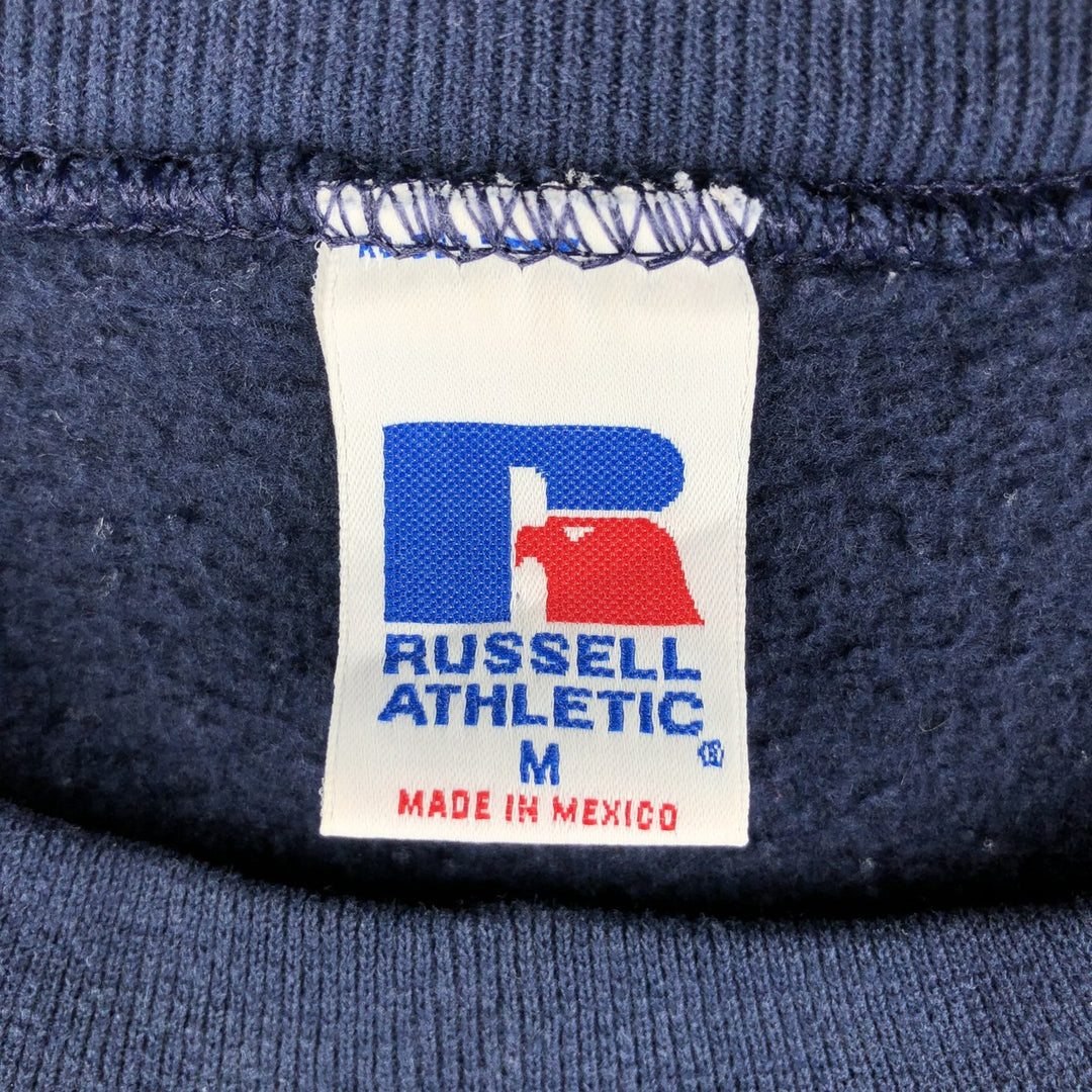 90'S Russell College Sweatshirt, Men's M Size Vintage cotton navy blue type Vintage Second Hand