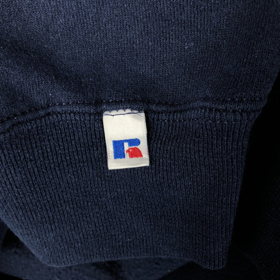 90'S Russell College Sweatshirt, Men's M Size Vintage cotton navy blue type Vintage Second Hand