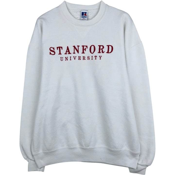 90'S Russell College Sweatshirt, Made in USA, Men's XL, Vintage cotton white type Vintage Second Hand