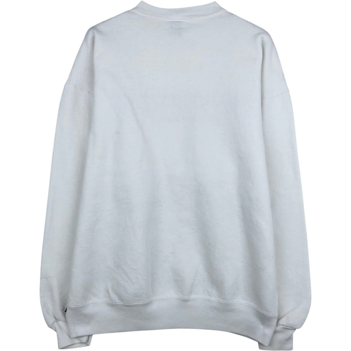 90'S Russell College Sweatshirt, Made in USA, Men's XL, Vintage cotton white type Vintage Second Hand