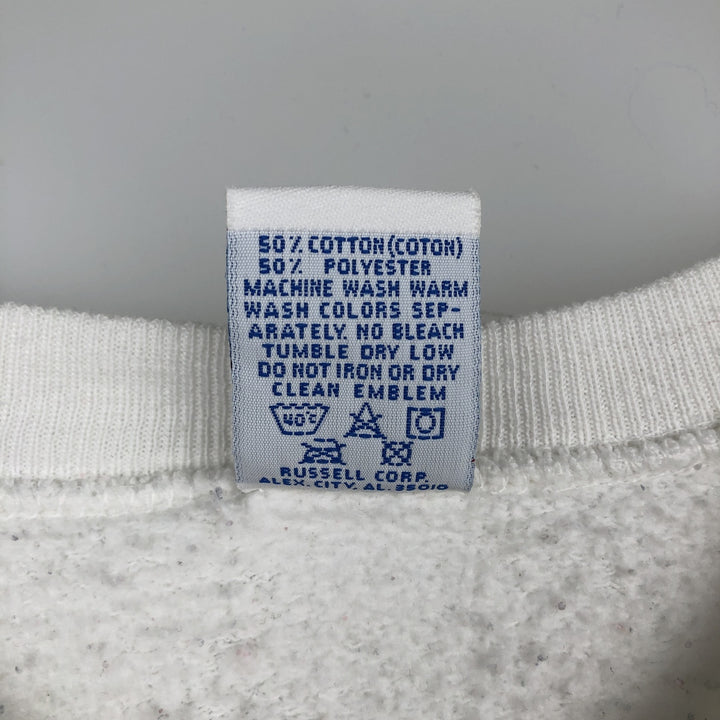 90'S Russell College Sweatshirt, Made in USA, Men's XL, Vintage cotton white type Vintage Second Hand