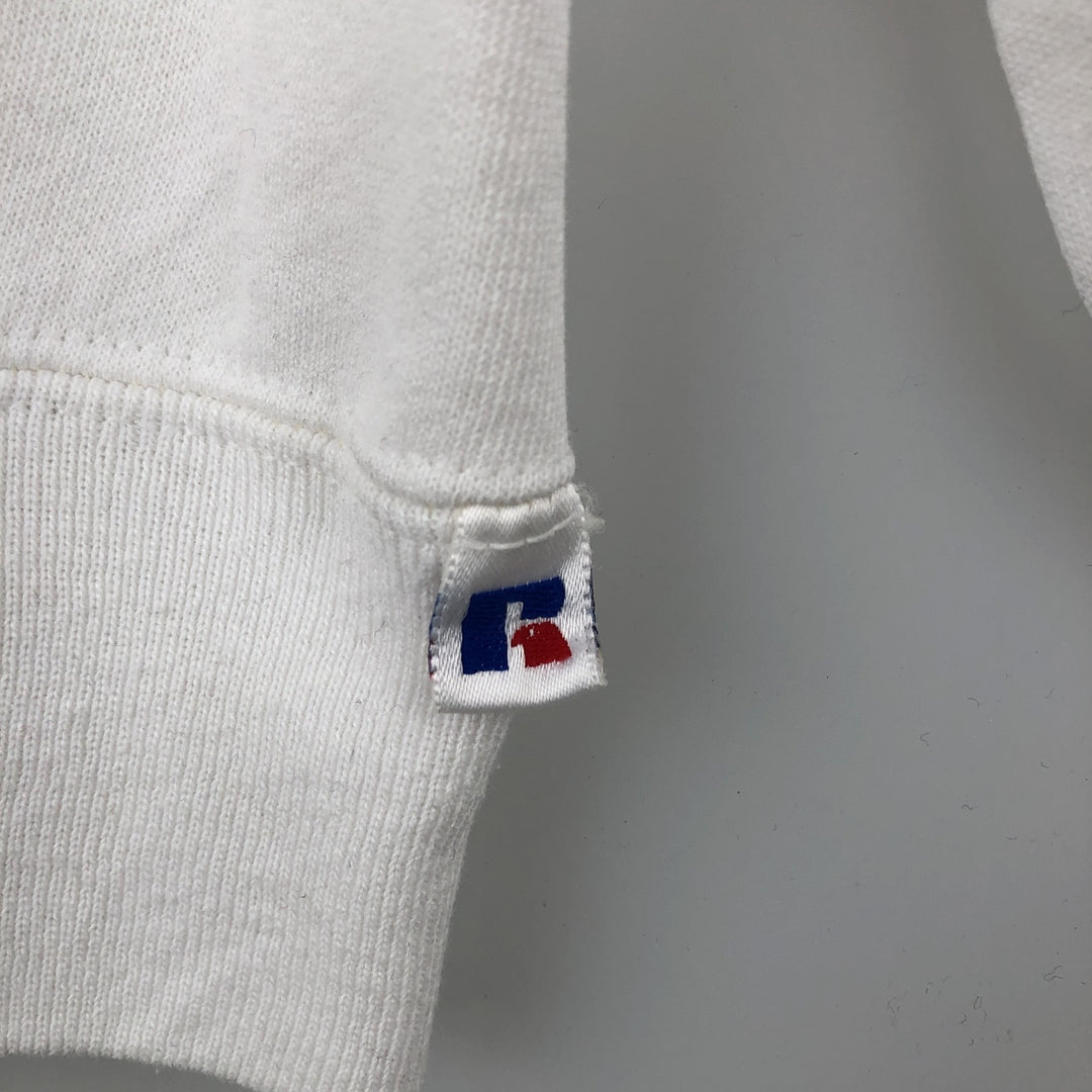 90'S Russell College Sweatshirt, Made in USA, Men's XL, Vintage cotton white type Vintage Second Hand