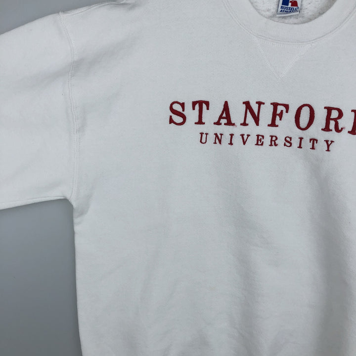 90'S Russell College Sweatshirt, Made in USA, Men's XL, Vintage cotton white type Vintage Second Hand