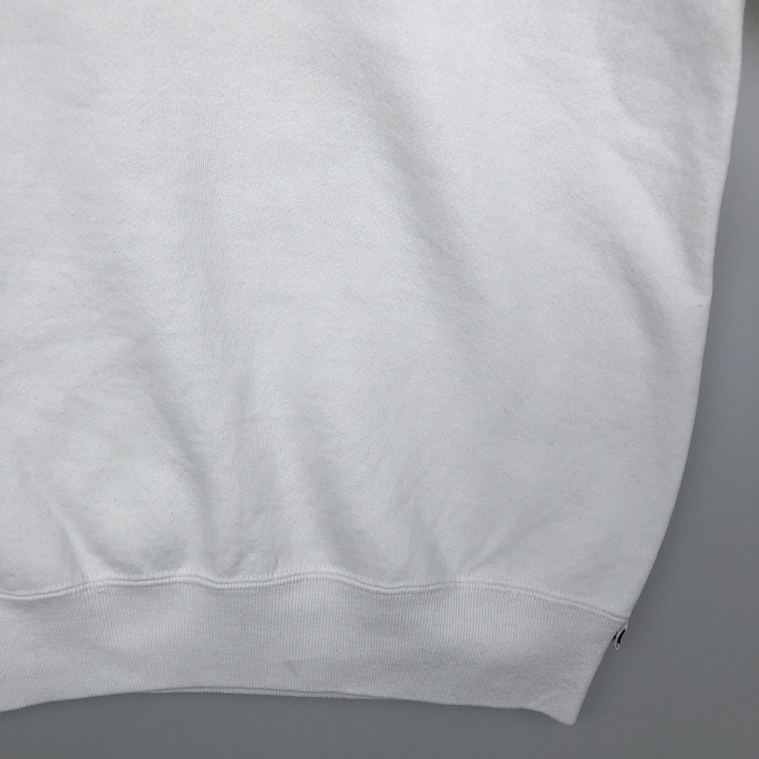 90'S Russell College Sweatshirt, Made in USA, Men's XL, Vintage cotton white type Vintage Second Hand