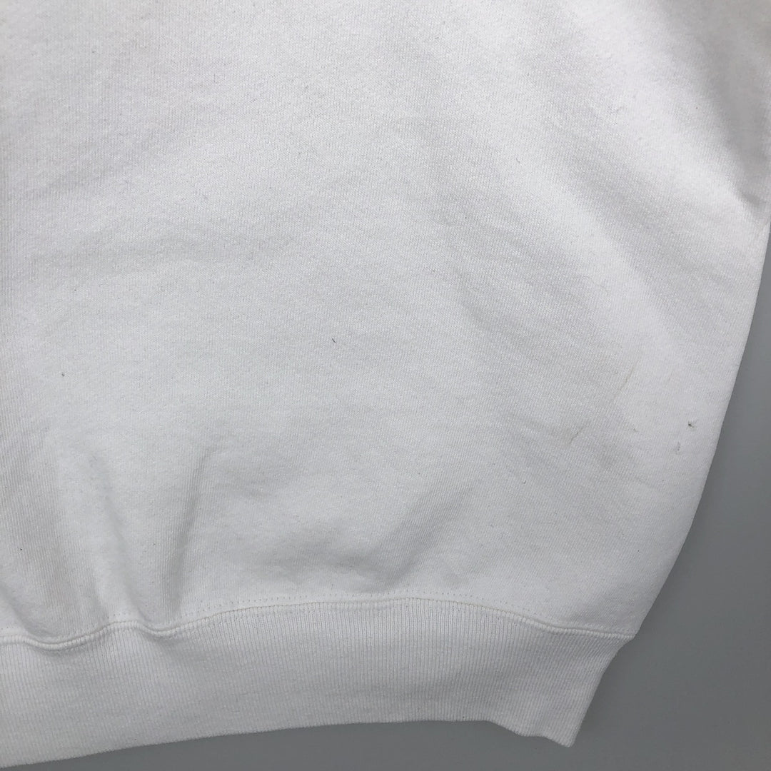 90'S Russell College Sweatshirt, Made in USA, Men's XL, Vintage cotton white type Vintage Second Hand