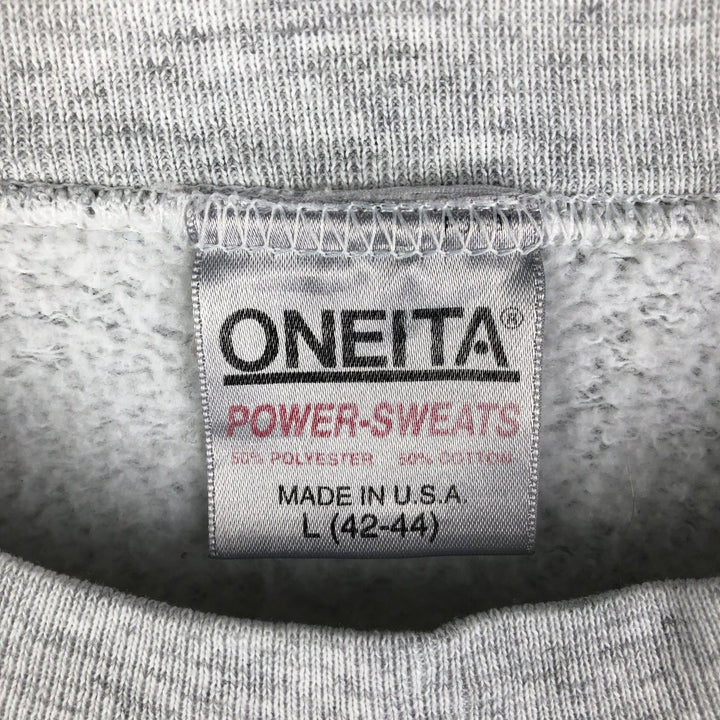 90'S Oneta Carolina Panthers Logo Sweatshirt, Made in USA, Men's Size L, Vintage polyester gray type Vintage Second Hand