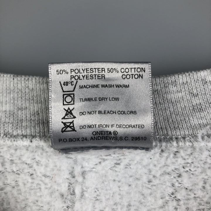 90'S Oneta Carolina Panthers Logo Sweatshirt, Made in USA, Men's Size L, Vintage polyester gray type Vintage Second Hand