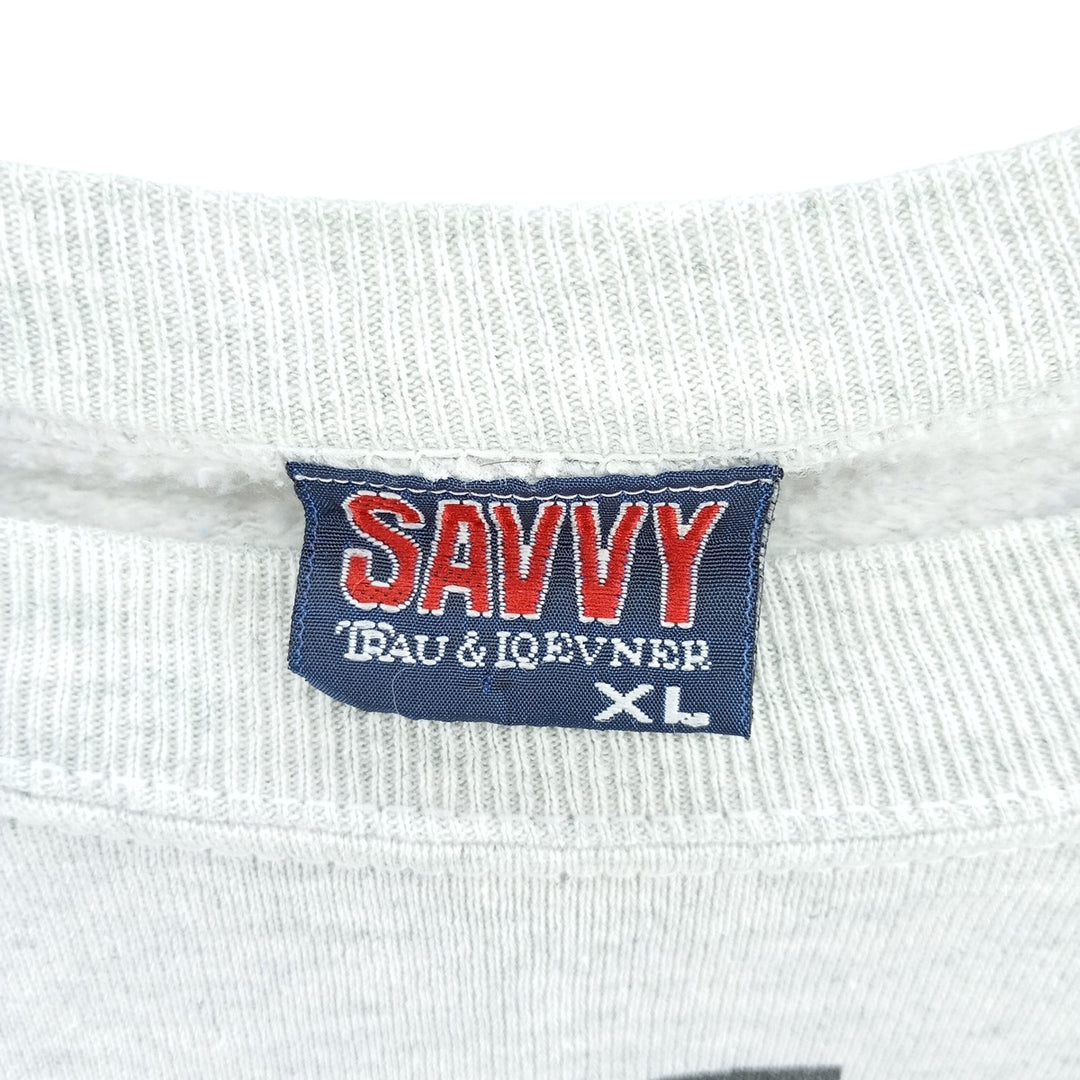 Vintage 1990'S SAVVY HARVARD Harvard University college sweatshirt, Made in USA, Men's XL polyester gray type Vintage Second Hand