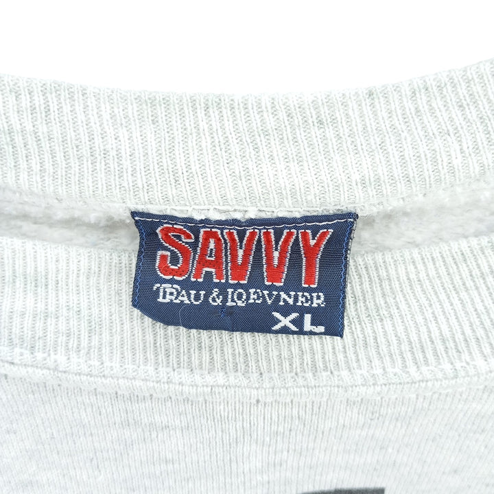 Vintage 1990'S SAVVY HARVARD Harvard University college sweatshirt, Made in USA, Men's XL polyester gray type Vintage Second Hand