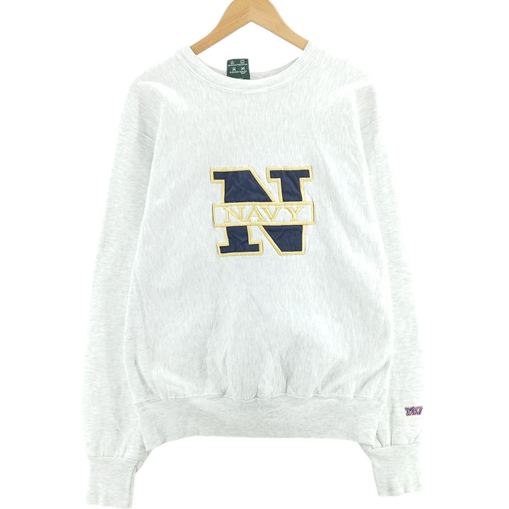 90'S MV SPORT US.NAVY Sweatshirt, Made in USA, Men's Size L, Vintage cotton gray type Vintage Second Hand