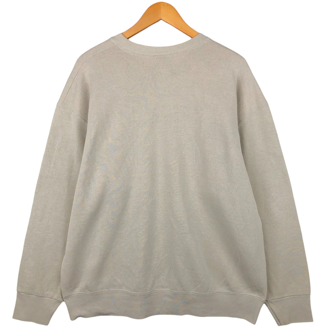 2000'S Fruit of the Loom Vest plain blank sweatshirt, men's size XL cotton Beige type Vintage Second Hand