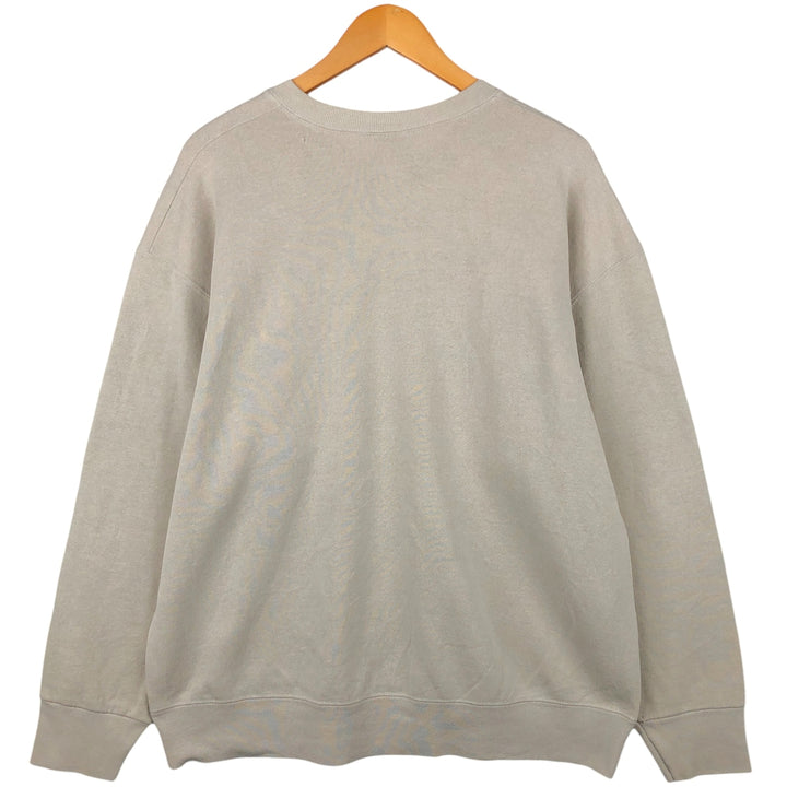 2000'S Fruit of the Loom Vest plain blank sweatshirt, men's size XL cotton Beige type Vintage Second Hand