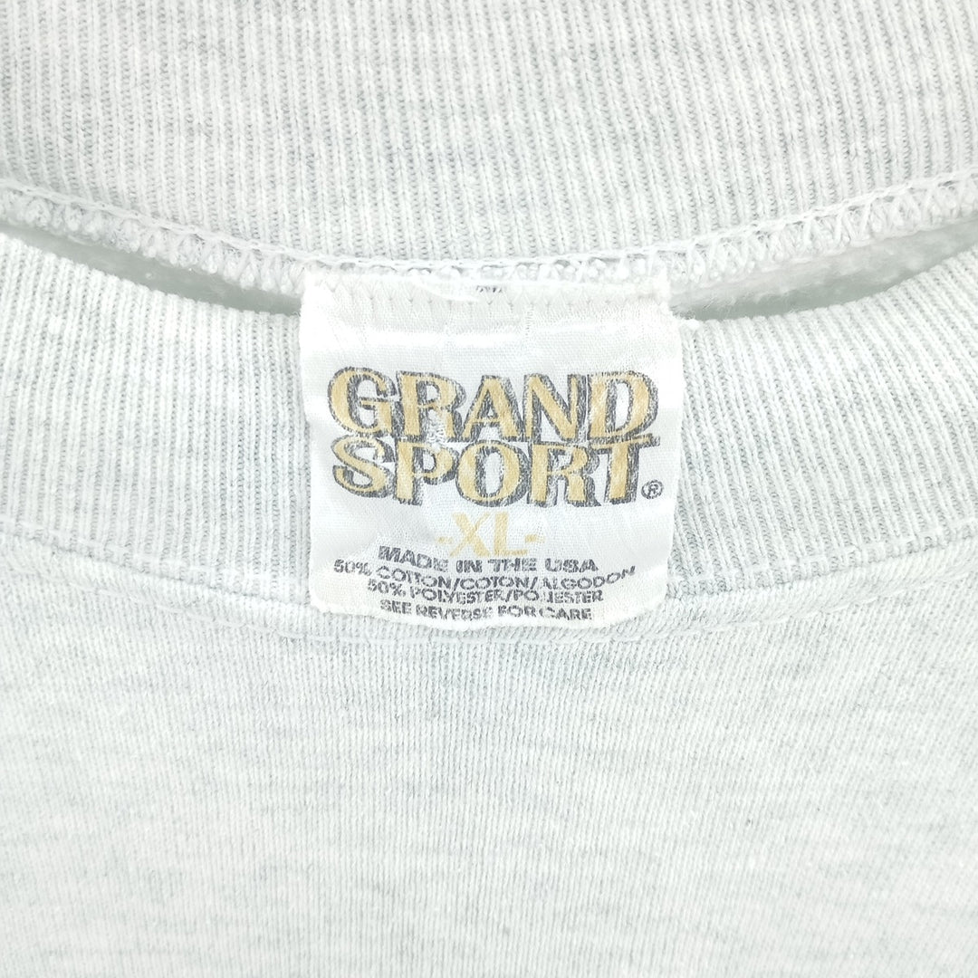Vintage 90'S GRAND SPORT NFL Dallas Cowboys Print Sweatshirt, Made in USA, Men's XL cotton gray type Vintage Second Hand