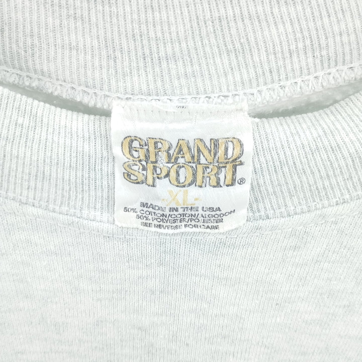 Vintage 90'S GRAND SPORT NFL Dallas Cowboys Print Sweatshirt, Made in USA, Men's XL cotton gray type Vintage Second Hand
