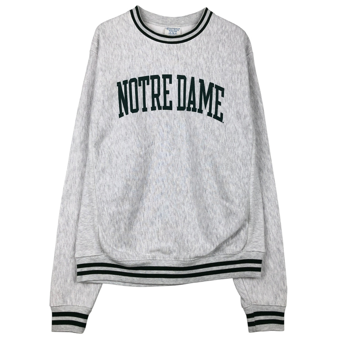 Champion Reverse Weave Notre Dame University College Sweatshirt, Men's Size Medium unclear gray type Vintage Second Hand